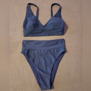 2020 Aerie 2 piece swim set women's XS - Scoop triangle top & high cut cheeky